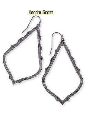 Sophee Drop Earrings in Gunmetal